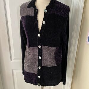 Chico's Black Textured Cardigan